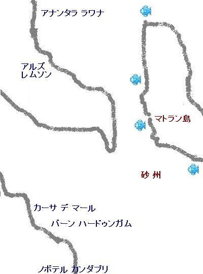 サムイ島のマトラン島周辺の地図